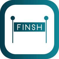 Finish Line Glyph Gradient Round Corner Icon vector