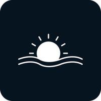 Sun Glyph Two Color Icon vector
