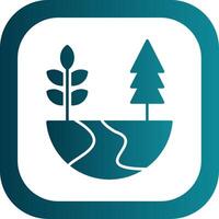 Nature Glyph Gradient Round Corner Icon vector