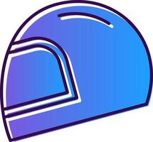 Helmet Gradient Filled Icon vector