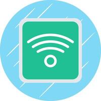 Wifi Flat Blue Circle Icon vector