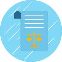 Legal Document Flat Blue Circle Icon vector
