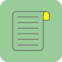 Document Filled Yellow Icon vector