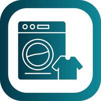 Laundry Glyph Gradient Round Corner Icon vector