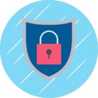 Protection Flat Blue Circle Icon vector