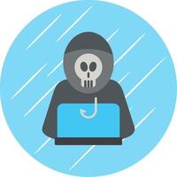 Data Phishing Flat Blue Circle Icon vector