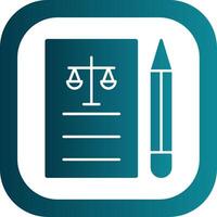 Legal Glyph Gradient Round Corner Icon vector