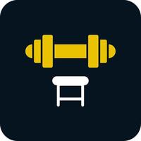 Dumbbell Glyph Two Color Icon vector