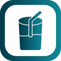 Drink Glyph Gradient Round Corner Icon vector