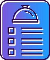 Menu Gradient Filled Icon vector