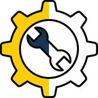 Maintenance Filled Half Cut Icon vector