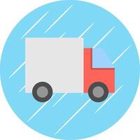 Truck Flat Blue Circle Icon vector