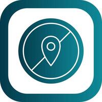 Avoid Glyph Gradient Round Corner Icon vector