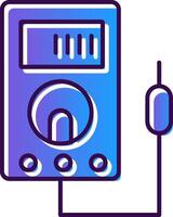 Voltmeter Gradient Filled Icon vector