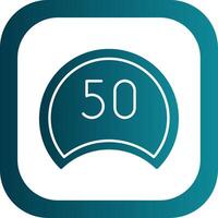 Speed Limit Glyph Gradient Round Corner Icon vector