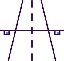 Highway Gradient Filled Icon vector