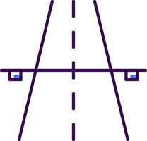 Highway Gradient Filled Icon vector