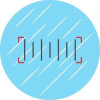 Bar Code Flat Blue Circle Icon vector