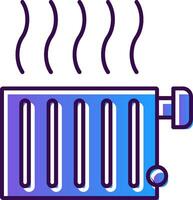 Radiator Gradient Filled Icon vector