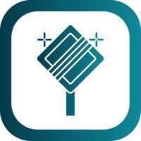 End Of Priority Glyph Gradient Round Corner Icon vector