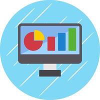 Dashboard Flat Blue Circle Icon vector