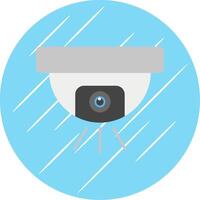 Monitoring Flat Blue Circle Icon vector