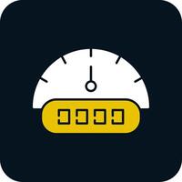 Tachometer Glyph Two Color Icon vector