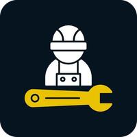 Mechanic Glyph Two Color Icon vector