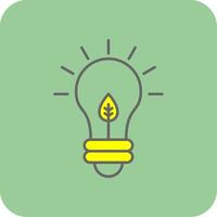 Eco Bulb Filled Yellow Icon vector