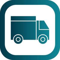 Truck Glyph Gradient Round Corner Icon vector