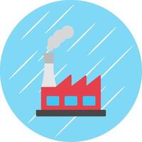 Power Plant Flat Blue Circle Icon vector