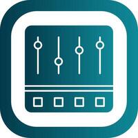 Control Panel Glyph Gradient Round Corner Icon vector