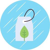 Eco Tag Flat Blue Circle Icon vector