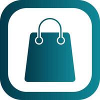 Shopping Bag Glyph Gradient Round Corner Icon vector