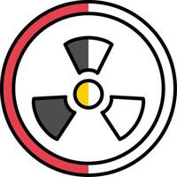 Radioactivity Filled Half Cut Icon vector