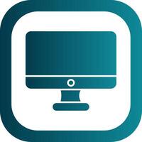 Monitor Glyph Gradient Round Corner Icon vector