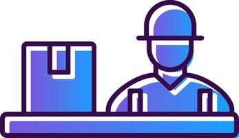 Assembling Gradient Filled Icon vector