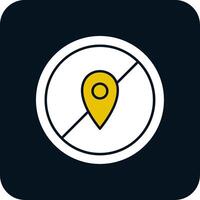 Avoid Glyph Two Color Icon vector