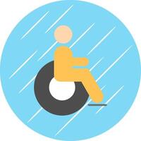 Disabled Flat Blue Circle Icon vector