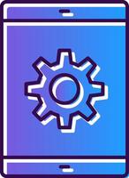 Technology Gradient Filled Icon vector