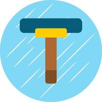 Squeegee Flat Blue Circle Icon vector