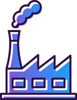 Power Plant Gradient Filled Icon vector