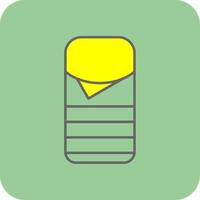 Sleeping Bag Filled Yellow Icon vector