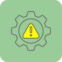 Risk Management Filled Yellow Icon vector