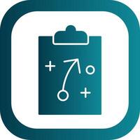 Strategy Glyph Gradient Round Corner Icon vector