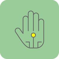 Wired Glove Filled Yellow Icon vector