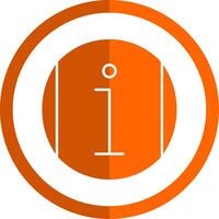 Information Glyph Orange Circle Icon vector