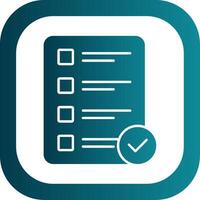 Priority Glyph Gradient Round Corner Icon vector