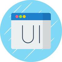 ui plano azul circulo icono vector