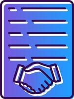 Handshake Gradient Filled Icon vector